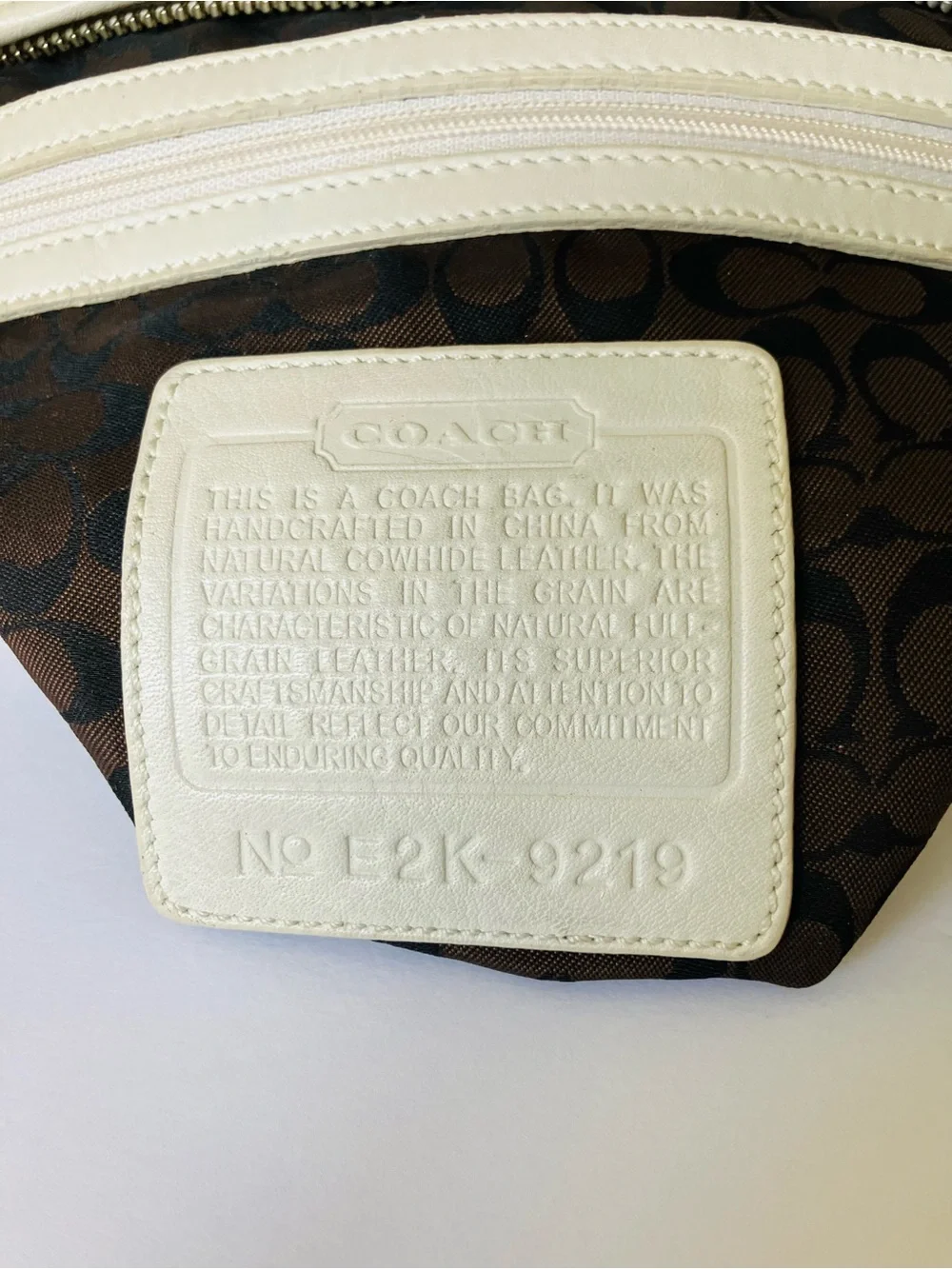 Vintage COACH Coach Ergo Shoulder Bag Purse 9219   Off White, Cream, Ivory